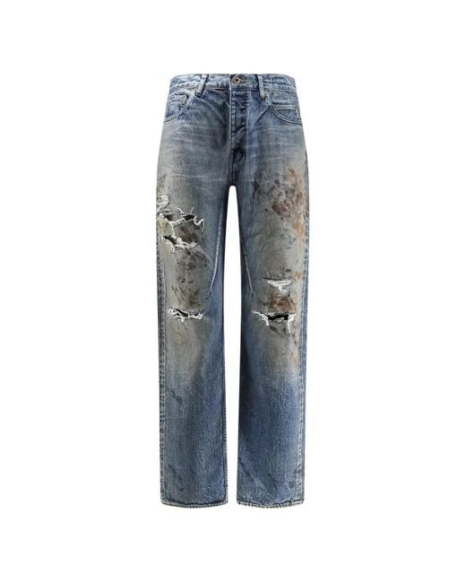 Rick Owens Blue Pantaloni for men