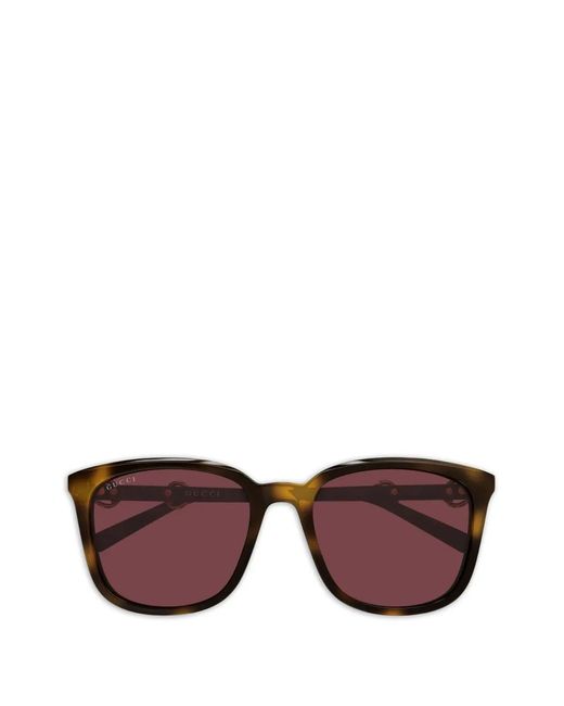 Gucci Purple Square-Frame Sunglasses