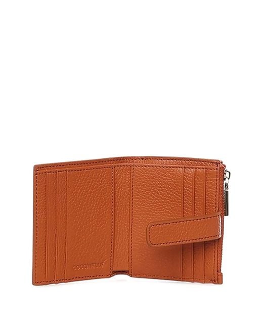 Coccinelle Orange Tab Leather Wallet