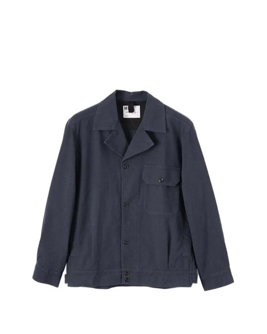 Margaret Howell Blue Mhl. Utility Herringbone Jacket for men
