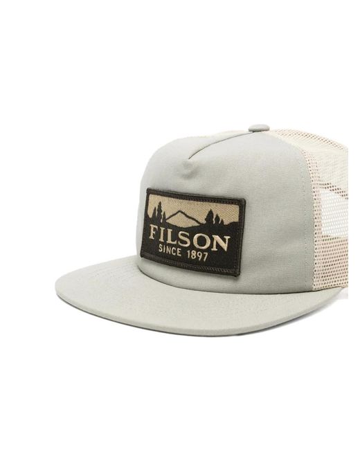 Filson White Logo-Patch Cap for men