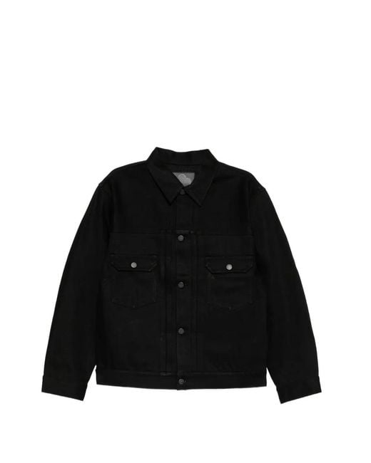 Momotaro Black Chest Pockets Denim Jacket for men