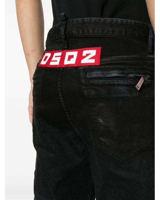 Jeans slim Cool Guy di DSquared² in Black da Uomo