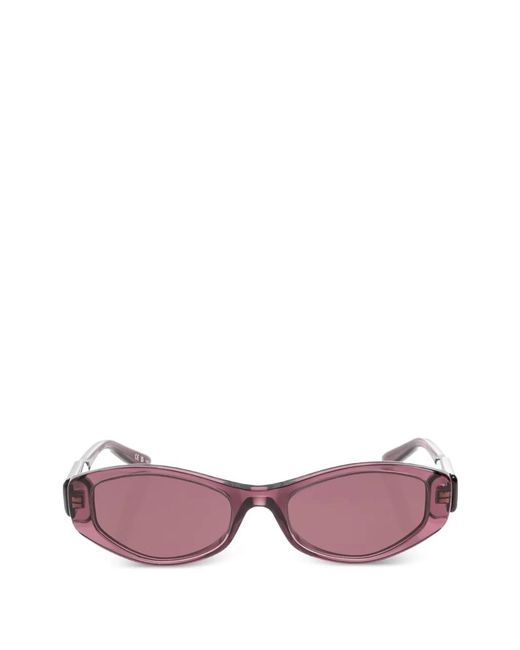 Balenciaga Pink Logo-Plaque Cat-Eye Sunglasses
