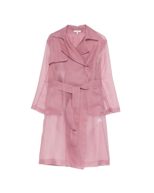 Antonelli Pink Valmorea Belted Coat