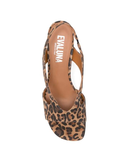 Evaluna Multicolor Sandales À Imprimé Animalier