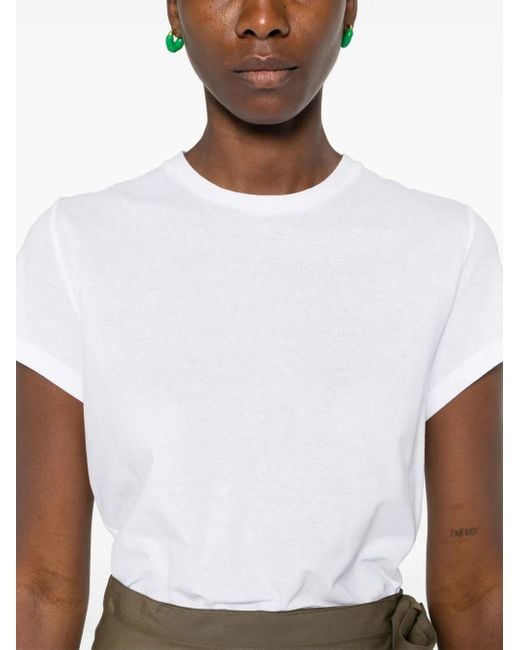 Slowear White Crew-Neck Cotton T-Shirt