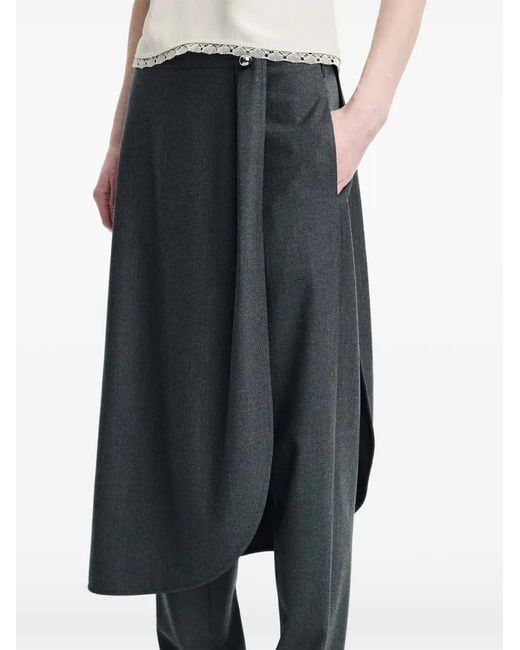 Maria McManus Blue Wrap-Detail Trousers