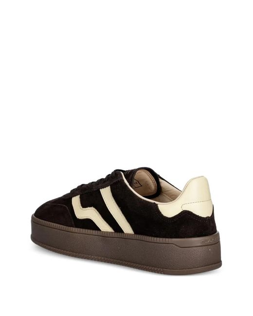 Gant Black Suede Platform Sneakers
