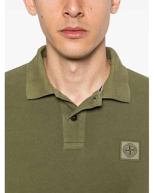 Stone Island Green Compass Polo Shirt for men