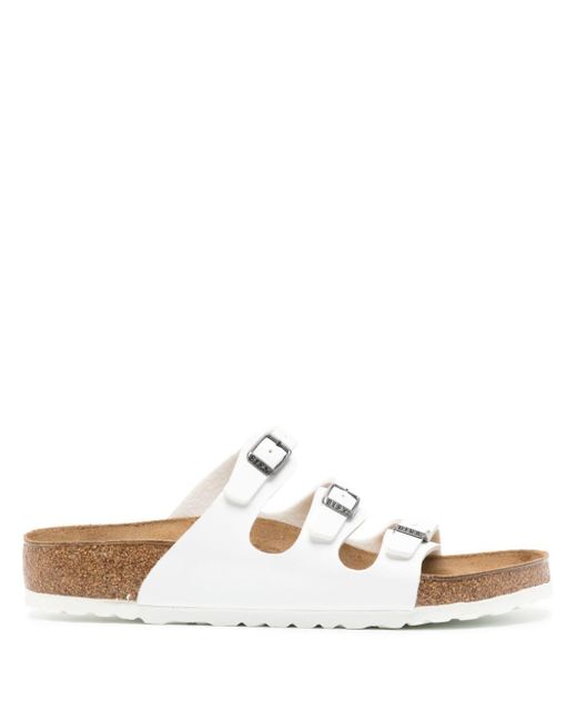 Birkenstock White Florida Leather Sandals for men