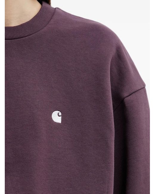Carhartt Purple Casey Logo-Embroidered Sweatshirt