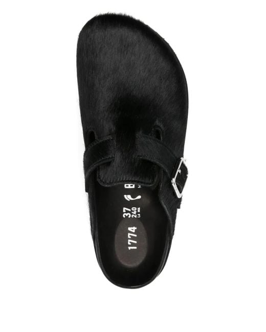 Birkenstock Black Buckle-Strap Mules