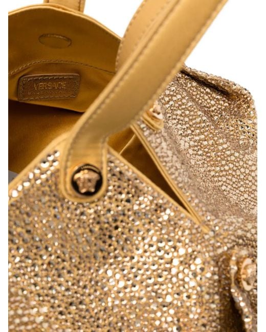 Versace Natural Mini Protea Tote Bag