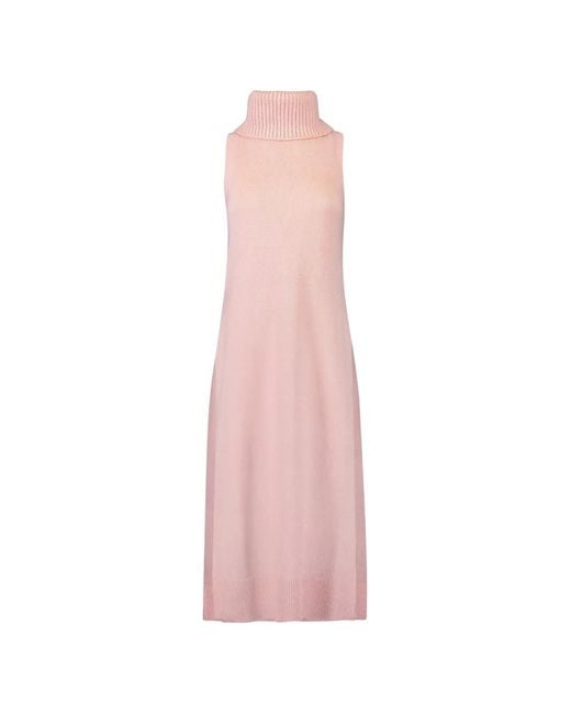 Michael Kors Pink Tunique En Cachemire Mélangé À Col Roulé