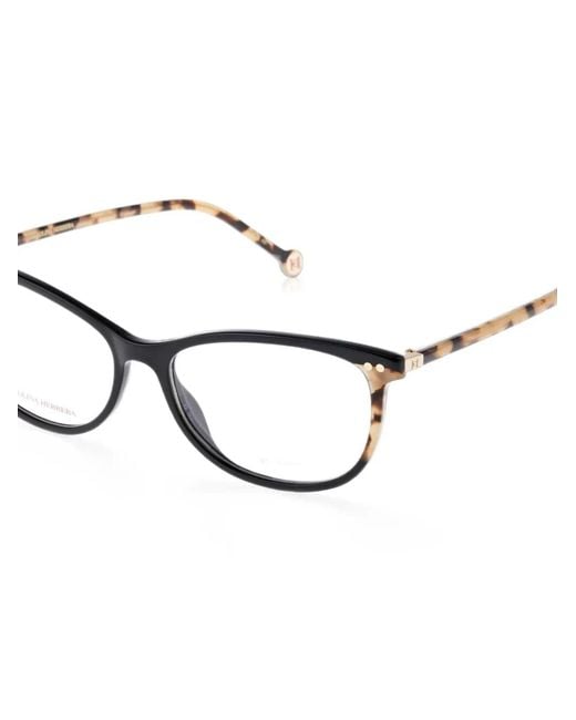 Carolina Herrera White Tortoiseshell Rectangle-Frame Glasses