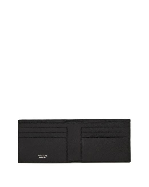 Ferragamo Black Gancini Bifold Wallet for men