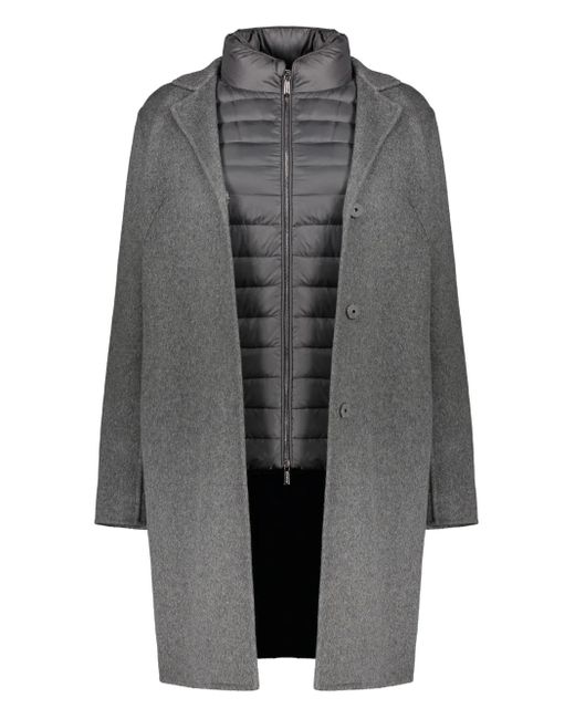 Moorer Gray Single-Breasted Coat