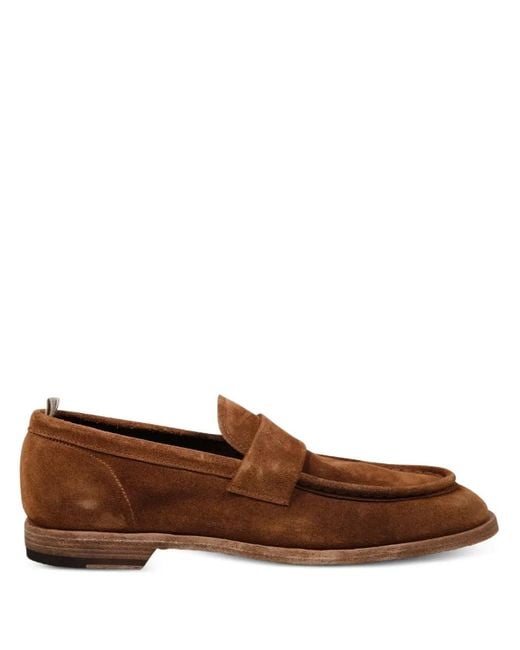 Officine Creative Brown Leather Loafers for men
