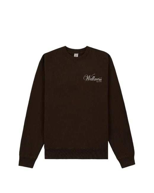 Sporty & Rich Brown Soho Logo-Print Sweatshirt
