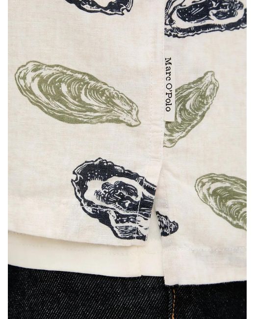Marc O' Polo Natural Oyster-Print Short-Sleeve Shirt for men