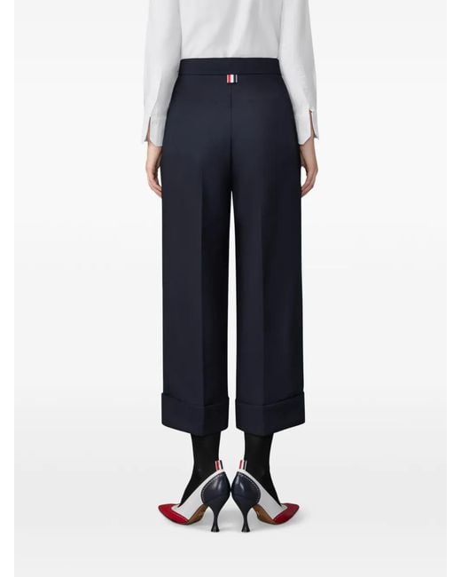 Thom Browne Blue Hopsack Suiting Trousers