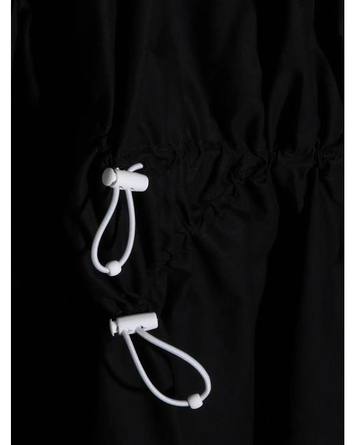 Moschino Black Drawstring Midi Skirt