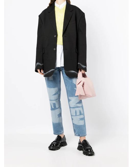 Adererror Blue Slogan Washed Jeans