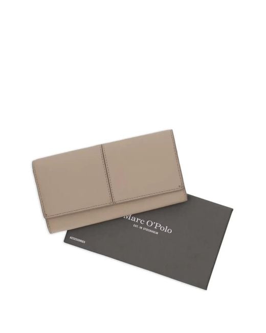 Marc O' Polo Gray Foldover Leather Wallet