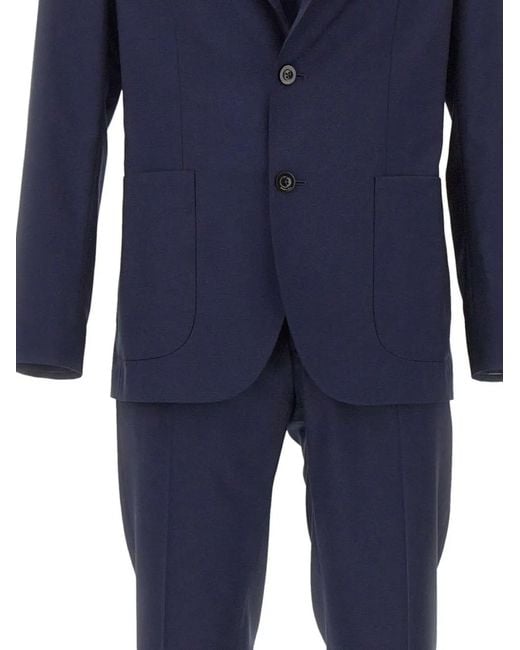 Boglioli Blue Virgin Wool Suit for men