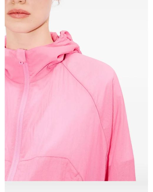 KENZO Pink Windbreaker Drawstring Hooded Jacket