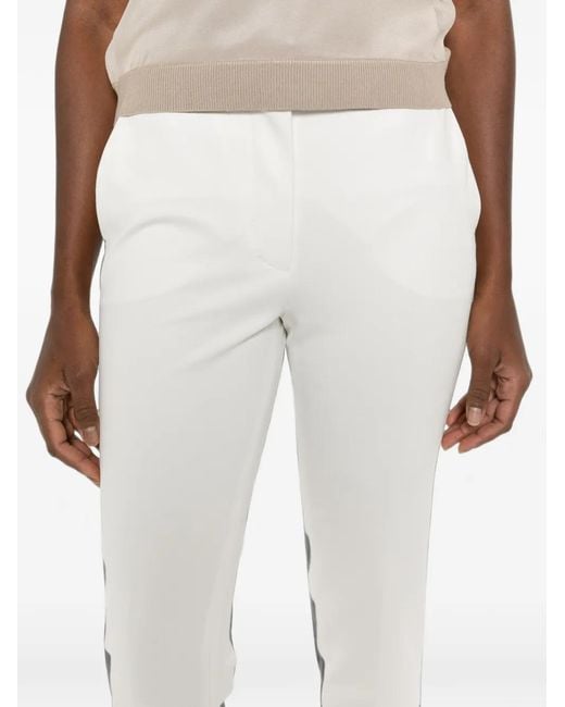 Max Mara White Pegno Trousers
