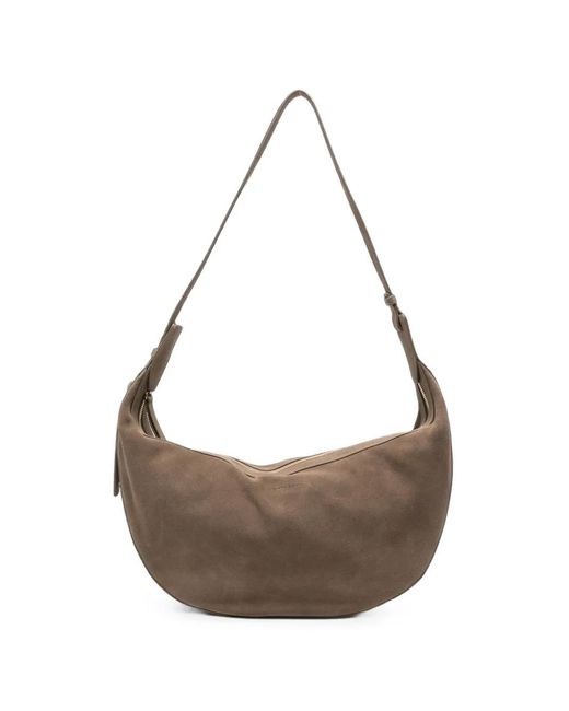Liviana Conti Natural Curved Leather Shoulder Bag