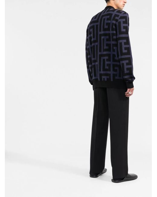 Balmain Blue Cardigans for men
