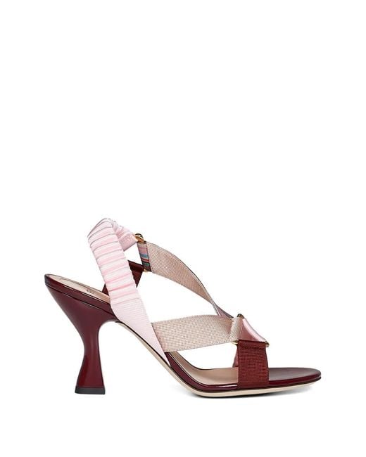 Fendi Pink Elasticated-Strap Sandals