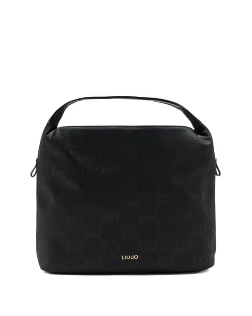 Liu Jo Black Large Nylon Hobo Bag
