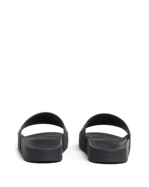DSquared² White Logo-Print Slides