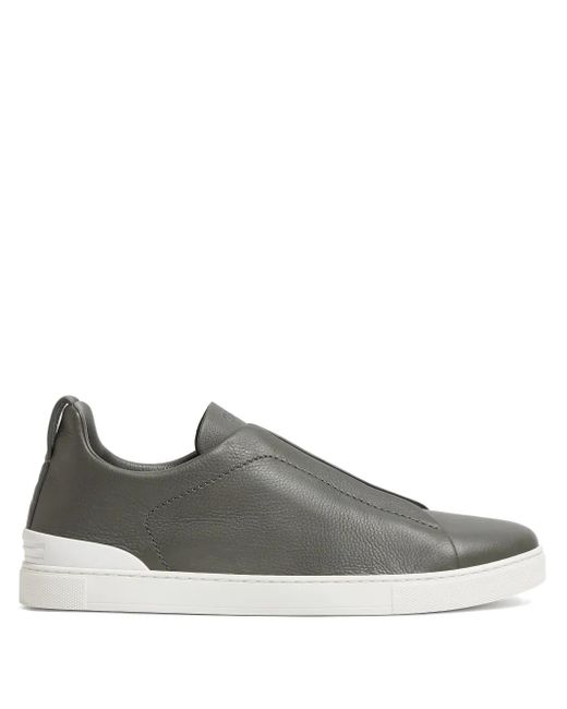 Zegna Gray Baskets Triple Stitch for men