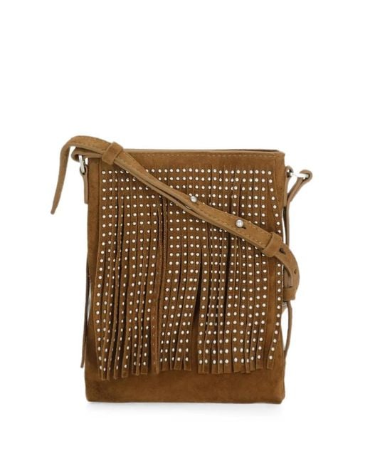 Borsa A Spalla Con Borchie di Ash in Brown