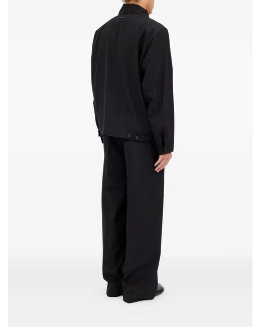 MM6 by Maison Margiela Blue Zip-Up Shirt Jacket for men