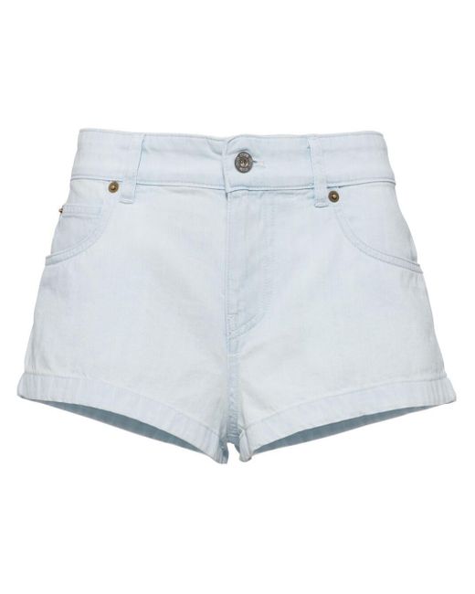 Miu Miu Blue Denim Mini Shorts