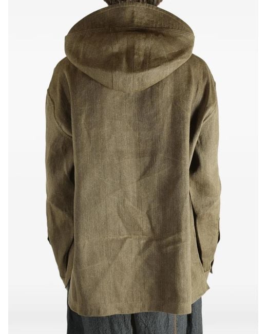 Uma Wang Green Justo Hooded Jacket for men