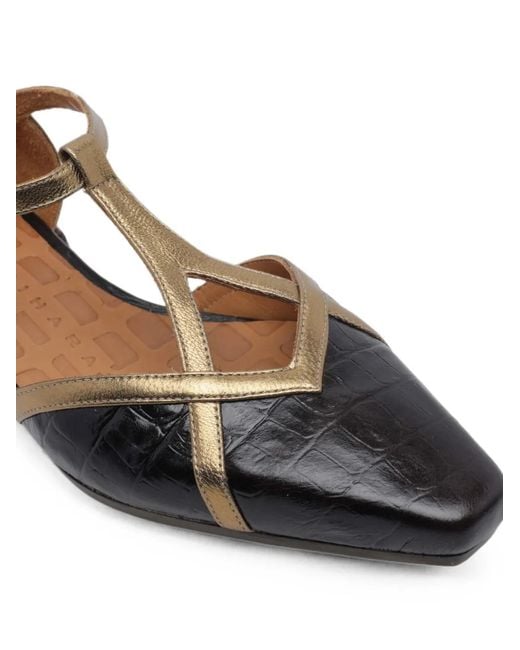 Chie Mihara White Leather T-Bar Ballet Flats