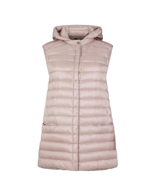 Moorer Pink Hooded Waistcoat