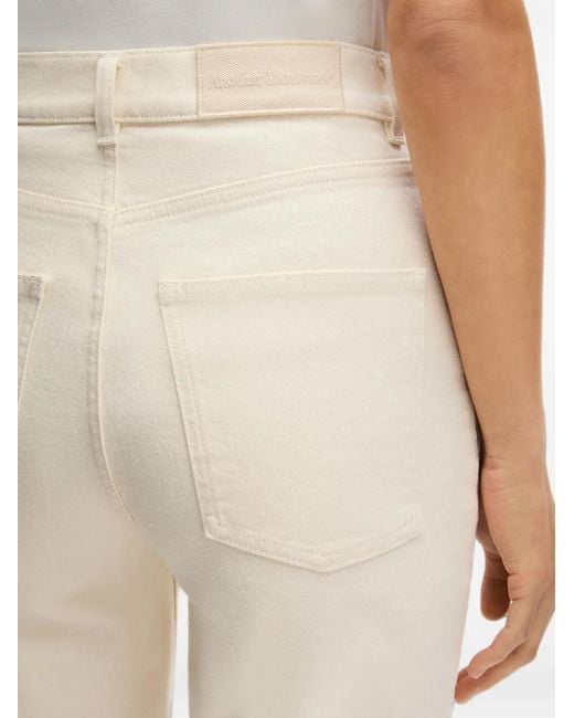 Another Tomorrow White Slim-Fit Jeans