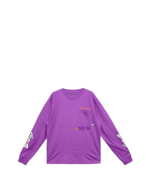Chrome Hearts Purple X Matty Boy Pocket Long-Sleeve T-Shirt for men