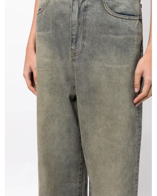 JNBY Gray High-Waisted Cotton Jeans