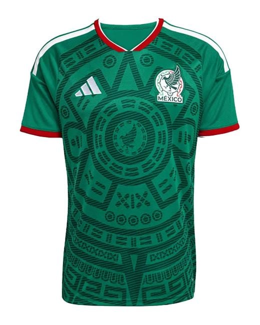 Adidas Green Mexico 26 Patterned T-Shirt for men