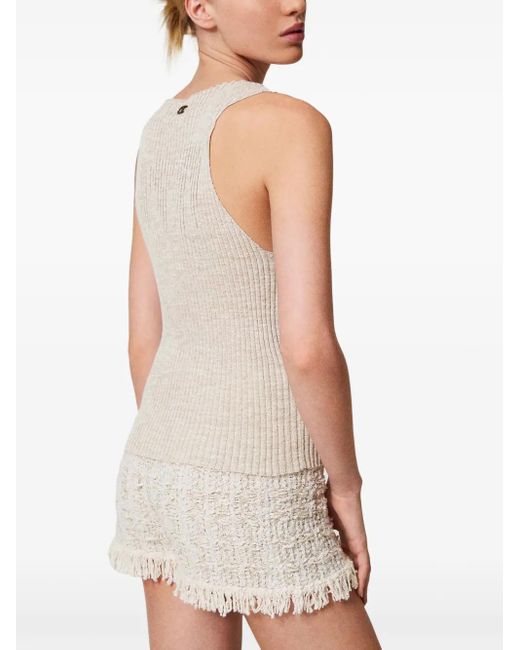 Twinset Natural Knitted Top