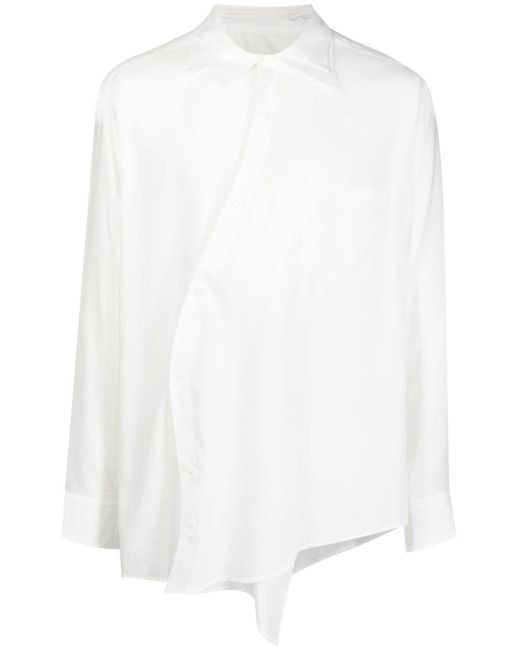 Sulvam Asymmetric Double-collar Shirt in White for Men | Lyst Canada